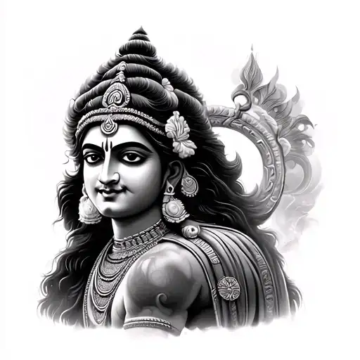 Arjuna Krishna Ratha tattoo design idea