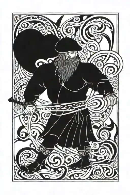 the Hero of the Karelian Finnish epic Kalevala - Ilmarinen tattoo design idea