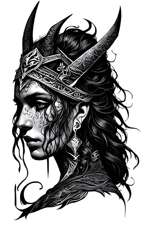 Norse Goddess Hel Tattoo tattoo design idea