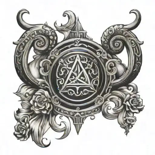 Aries Libra symbol tattoo design idea