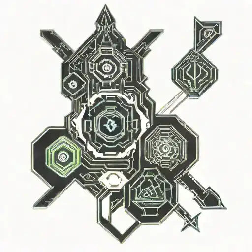 not dead half alive tattoo design idea