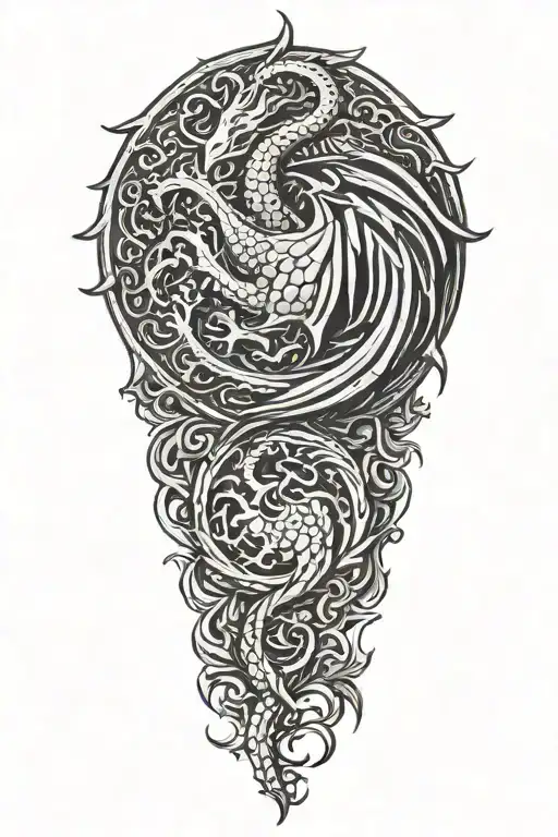 game of thrones targaryen dragon emblem tattoo design idea