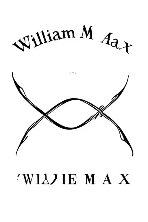 "William Max" infinity tattoo design idea