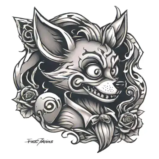 foxy from five nights at freddys tattoo design idea