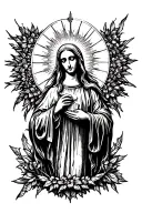 virgin mary tattoo design idea