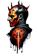 darth maul full backpiece  tattoo design idea