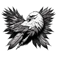 indian arrow eagle feathers tattoo design idea