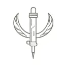 simple gravestone over a syringe symbolizing the client's tattoo design idea