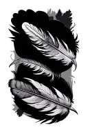 turkey feathers tattoo design idea