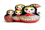 Russian nesting dolls representing 4 generations tattoo design idea