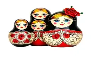 Russian nesting dolls representing 4 generations tattoo design idea
