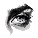Above Eyebrow tattoo design idea