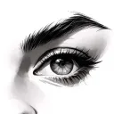 Above Eyebrow tattoo design idea