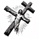 Jesus empty tomb and the crosses tattoo design idea