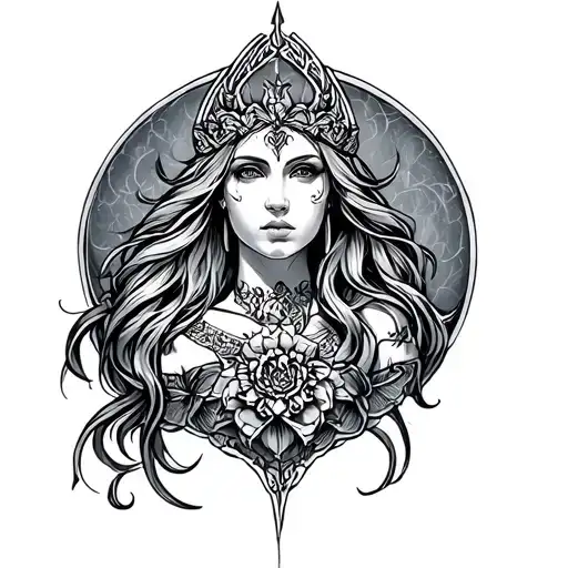 Frigg tattoo design idea