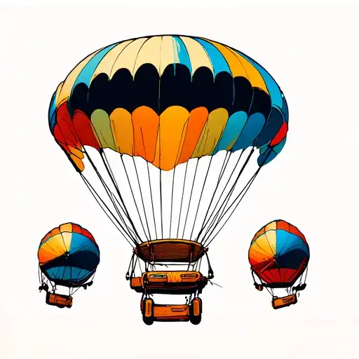 paraglider tattoo design idea