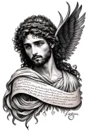 biblical verse intertwined tattoo design idea