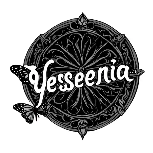 "Yessenia " butterfly zodiac virgo symbol made tattoo design idea