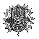 Hamsa tattoo design idea