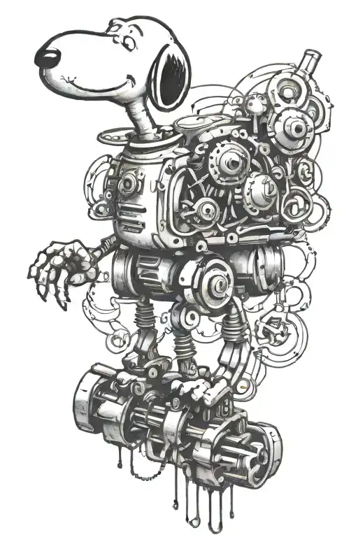 Snoopy tattoo design idea