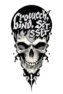 "crouch, bind, set" just words tattoo design idea