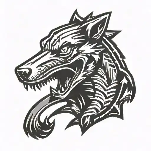 hotline miami logo tattoo design idea