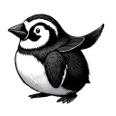 chubby penguin tattoo design idea