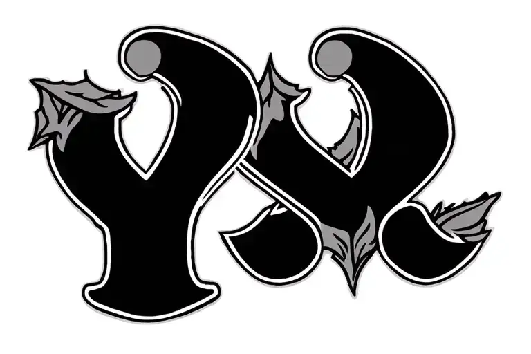 kids initials Y tattoo design idea