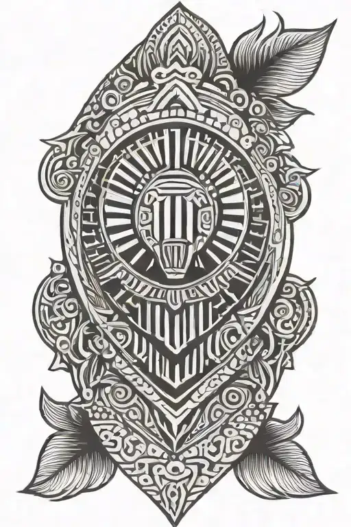 african shield tattoo design idea