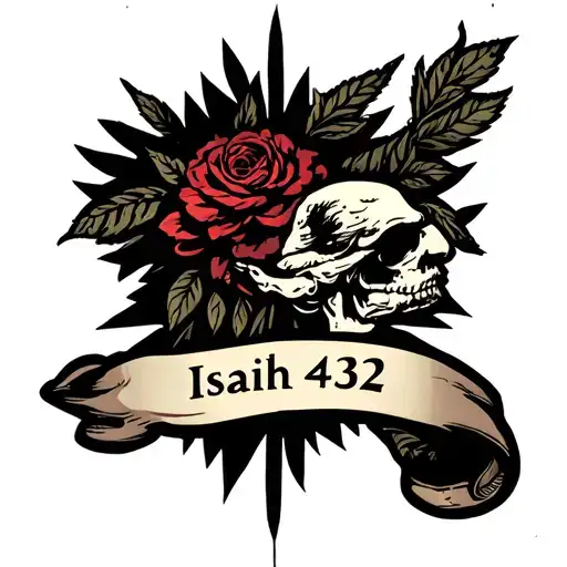 Isaiah 43 2 tattoo design idea
