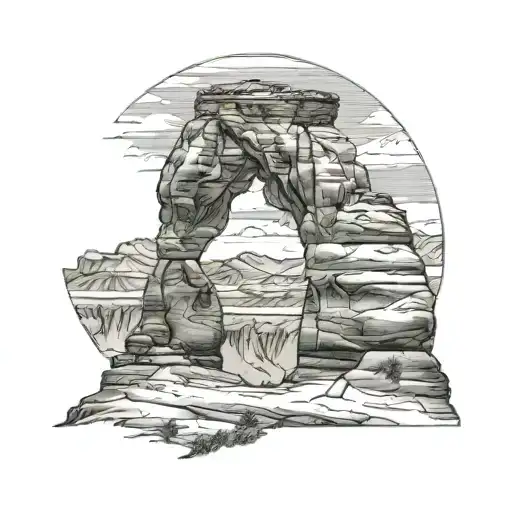 Utah Delicate Arch tattoo design idea