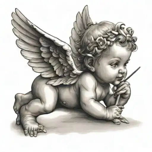 Baby Cupid tattoo design idea