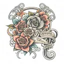 names incorporated tattoo design idea