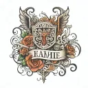 names incorporated tattoo design idea