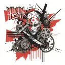 villain quote tattoo design idea