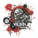 villain quote tattoo design idea