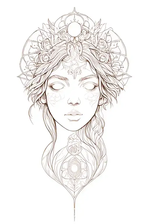 virgo zodiac sign tattoo design idea