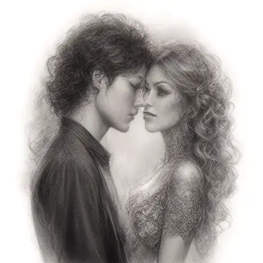 husband and wife been through tough times and still stuck together  tattoo design idea