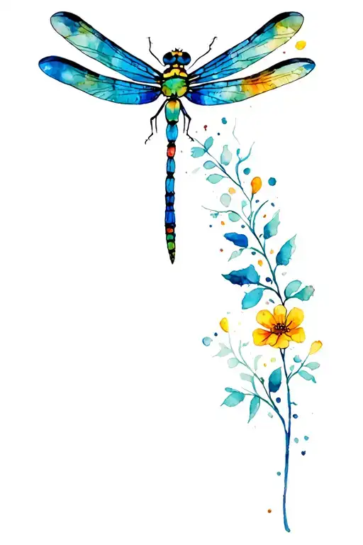 dragonfly gustav Klimt designed tattoo tattoo design idea