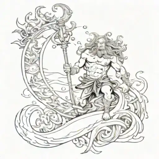 Neptune tattoo design idea