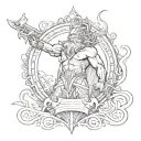 Neptune tattoo design idea