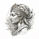 diké greek goddes tattoo design idea