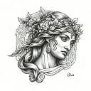 diké greek goddes tattoo design idea
