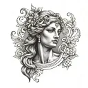 diké greek goddes tattoo design idea