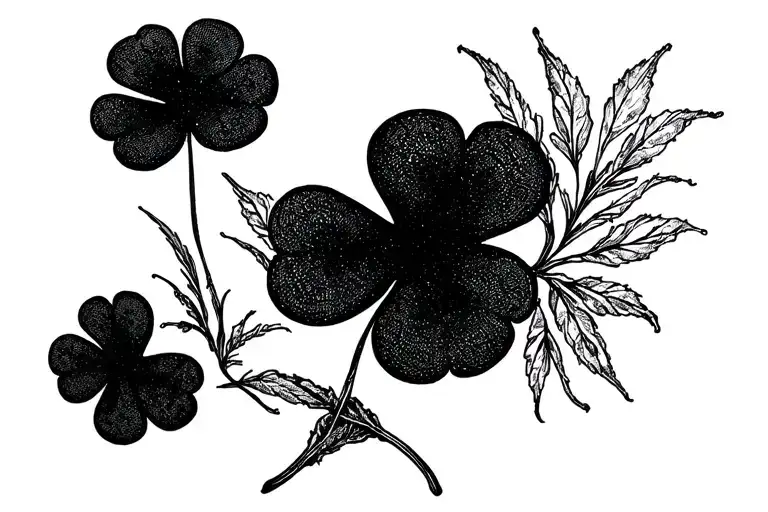 The gang is called dai-cyy, I want a dark style but monstrous the color of the gang is black and a clover at five tattoo design idea