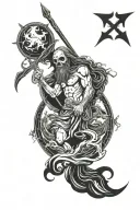 charon boatman from hades tattoo design idea