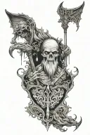 charon boatman from hades tattoo design idea