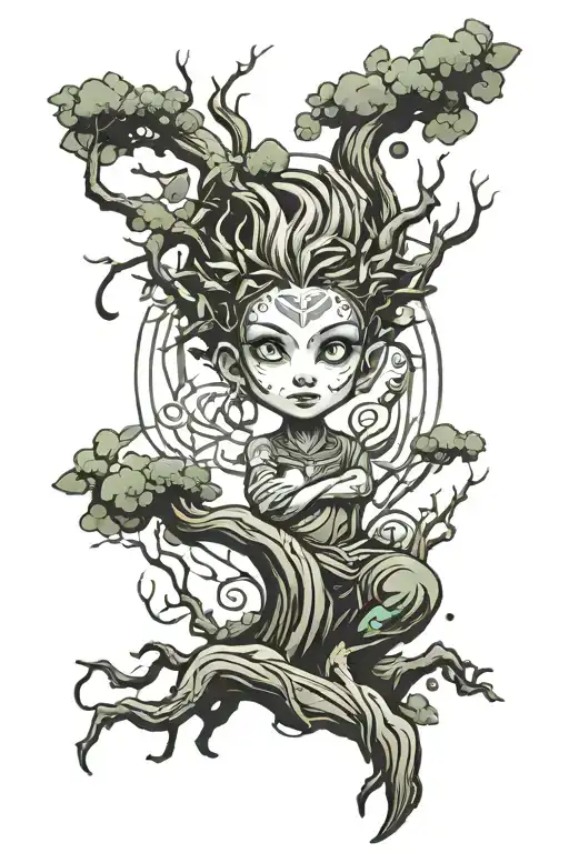 tree of vi jinx Ekko silco vander tattoo design idea
