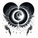 Some versions portray the eclipse as a love letter from the universe, reminding people that even the stars defy fate to  tattoo design idea