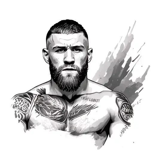 I do MMA so I would like something virile like Conor McGregor but with information on people that I tattoo design idea